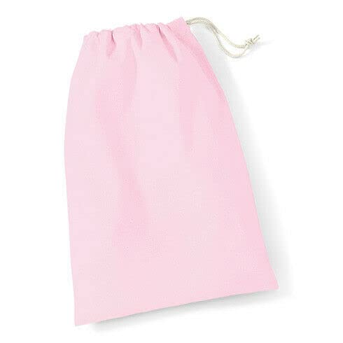 EliteKoopers Light Pink Plain Reusable Storage Laundry Bags Drawstring Bag Organiser For Storage Items (1Pcs Medium)