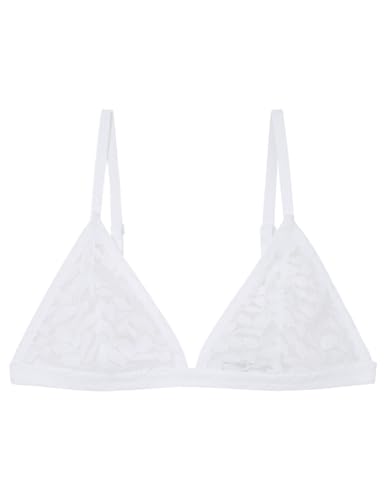 women'secret Natural Sujetador Triangular Encaje Bra, Blanco Estandar, 95B para Mujer