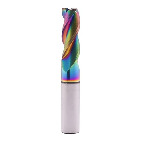 Image of 3 /8 inch 3 Flute Solid Carbide Square End Mill for Aluminum, DLC Coated | 37 Helix, 3 /8 inch Cutting Dia, 3 /8 inch Shank Dia, 1 inch Length of Cut, 2-1 /2 inch Overall Length, for Milling Aluminum and Copper