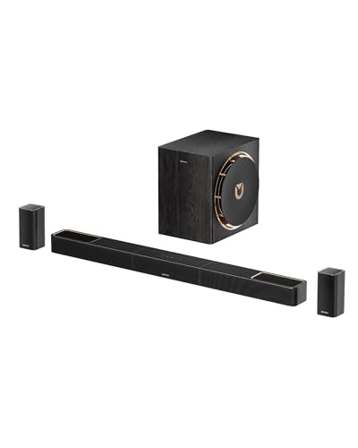 ULTIMEA Skywave X50, Barre de Son 5.1.4 Dolby Atmos avec 2 Enceintes Surround sans Fil et Caisson de Basses 8' pour Home Cinema Système de Son Surround, Pass-Through 4K HDR, HDMI eARC, BT 5.4