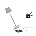 Produktbild Zafferano Poldina Pro Micro Kabellose LED-Tischlampe Wiederaufladbar 2200-2700-3000K, IP65 Innen/Außeneinsatz, Lange Lebensdauer, Aluminium, H27.5cm mit Mehrfach-USB-Ladegerät (EU/UK/US) - Salbei