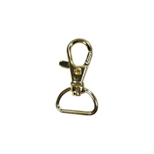 Fecho Lagosta Cor Prata Identificação Personalizada Confecção Mini Mosquetão Bijuteria Para Bolsa Mochila (10, Dourado, 4x2cm)