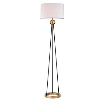 Sleekdeco Tripod Floor Lamp, Mid Century Standing Lamp, Modern Design Studying Light for Living Room, Bedroom, Study Room and Office, Flaxen Lamp Shade Floor Lamp