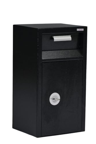 Metalkas TG-3DEPE Möbeltresor mit Einwurfschlitz, Safe Tresor für Zuhause, Büro, mit Schlüssel, aus robustem Stahl, schützt Dokumente, Schmuck, Wertsachen, 53x29x24 cm, Graphit