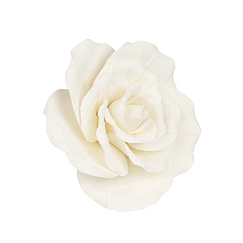 O'creme Garden Roses Gumpaste Flower Set - White Edible Flowers For Cake Decorating - Sugar Paste Flower Decorations For Cakes, Candy, Cupcake Toppers - Birthday, Wedding, Valentines Day, Baby Shower #TOP2