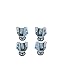 4 pieces/set Cabinet Wardrobe Adjustment Feet Level Adjustment Feet Screws Floor Uneven Anti-Slip Feet Pads with Upper and Lower Tools(Silver)