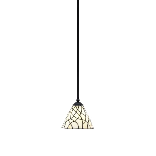Toltec Zilo 7in 1-Light Stem Mini Pendant Matte Black