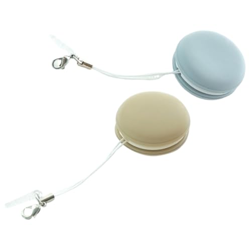 Yardwe 2 piezas Paño de Limpieza para Gafas y Pantallas Unidades Forma Macaron Suave para Lentes Móviles y Ordenadores Microfibra sin Rayas Azul y Fácil de Usar y Portátil