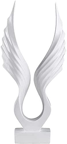 Harz Adler Statuen Flügel Adler Figur Abstrakt Harz Skulptur Sammlerstücke Figur für Home Office Hotel Display Dekorationen - Weiß Cover