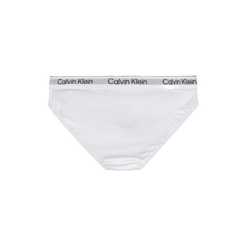Calvin Klein Mädchen 3er Pack Slips 3Pk Bikini Bikini Briefs, Mehrfarbig (Purpleheather/Elfinyellow/Pcwhite), 12-14 Jahre