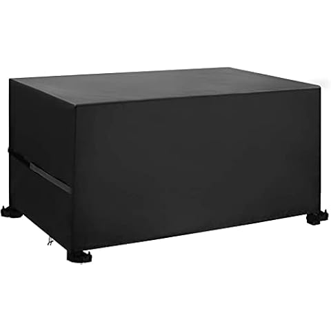 Callni Abdeckung für Gartenmöbel, Rechteckig Schwerlast 420D Oxford Gewebe, Wasserdicht, Winterfest Abdeckplane Schutzhülle für Gartentisch Möbelsets Balkonmöbel 90x90x90cm - Schwarz Cover