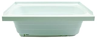 Lippert Replacement 24" x 36" White Bathtub with Right Drain, Scratch-Resistant ABS Acrylic for RVs, Travel Trailers, 5th Wheels, Motorhomes - W2436RHSPK