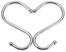Pro Chef Kitchen Tools Round S Hooks - Kitchen Pot Racks Hook 10 Pack Set - Heavy Duty S Shaped Clothing Hangers - Fits Utensil Organizer Rack Hanger Bar - Outdoor Garage Home Storage Organization
