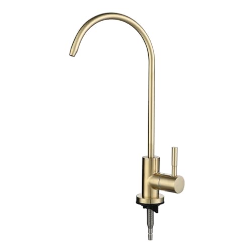Robinet boisson directe cuisine or brossé design élégant de haute qualité