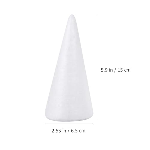 SEWACC 24pcs Christmas DIY Cones Children Handmade Craft Cone Accessories Christmas Tree Foam Mold for DIY Modeling Craft Party Decorations Foams - Image 4