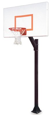 Legacy Endura-BP Steel-Aluminum In Ground Fixed Height Basketball System Grey