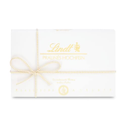 Lindt Schokolade - Hochfein Pralinen | Pralinés-Schachtel mit 12 Pralinen in 7 köstlichen Sorten mit und ohne Alkohol | Pralinengeschenk | Schokoladengeschenk ,120g (1er Pack)