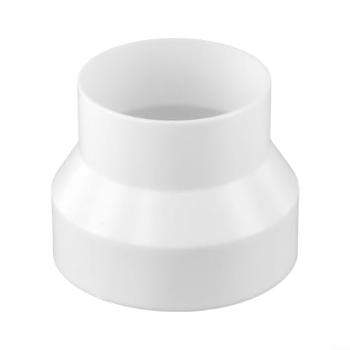 Adaptador reductor de conducto de ventilación en material ABS diseñado para una transición suave entre diferentes tamaños de tubería (100 a 75)