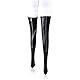 Kutocesy Leder Overknee Socken Mit Reißverschluss Oberschenkelhohe Slim Strümpfe Für Cosplay Latex Leggings Damen Stockings Bondage Dessous Fetish (XL)