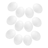 WEKADRIN 12 Stück Teiliges Realistische Künstliche Vogeleier aus Strapazierfähigem Kunststoff Leichte Dummy Eier für Papageien Zebrafinken Nistplatz deko und Brutunterstützung im Käfig