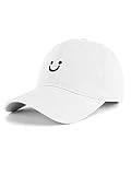 Hebenie Baseballkappen für Frauen – Baumwolle Damen Baseballkappen Verstellbar Casual Sommer Outdoor Sport Peak Caps für Frauen Mädchen UK Smiley Gesicht Bestickt