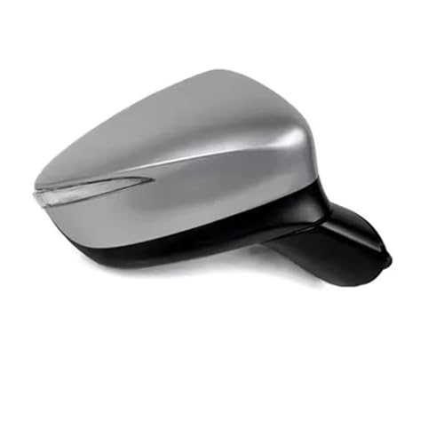 ミラーアセンブリ に適合する マツダ CX-5 CX5 2015 2016 ドアウィング リアビューミラーアセンブリ サイドミラーアセンブリ 9ピン ブラインドスポット ドアミラーアセンブリ(Silver-RH)