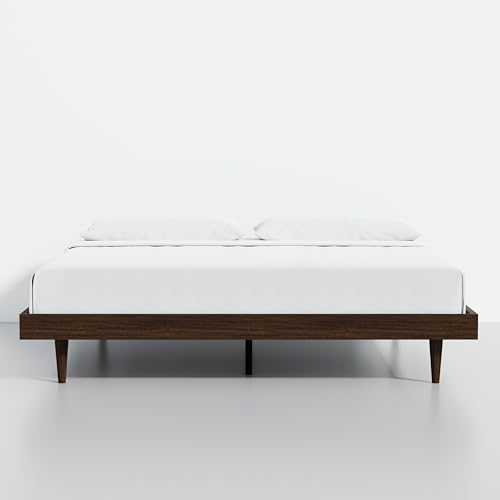 ComfIQ Solid Wood Platform Bed with Inset Legs (No Headboard) –...