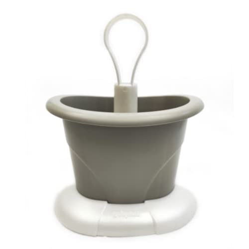 Ecoplast Escurridor de Cubiertos con Compartimentos Variables y Bandeja recogegotas, Gris Antracita, 30x31