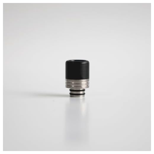 WratryParts 510 Black Clear Mouthpieces Anti-spit Drip Tip For 510 Thread Subohm RTA RDA Tank (Black)