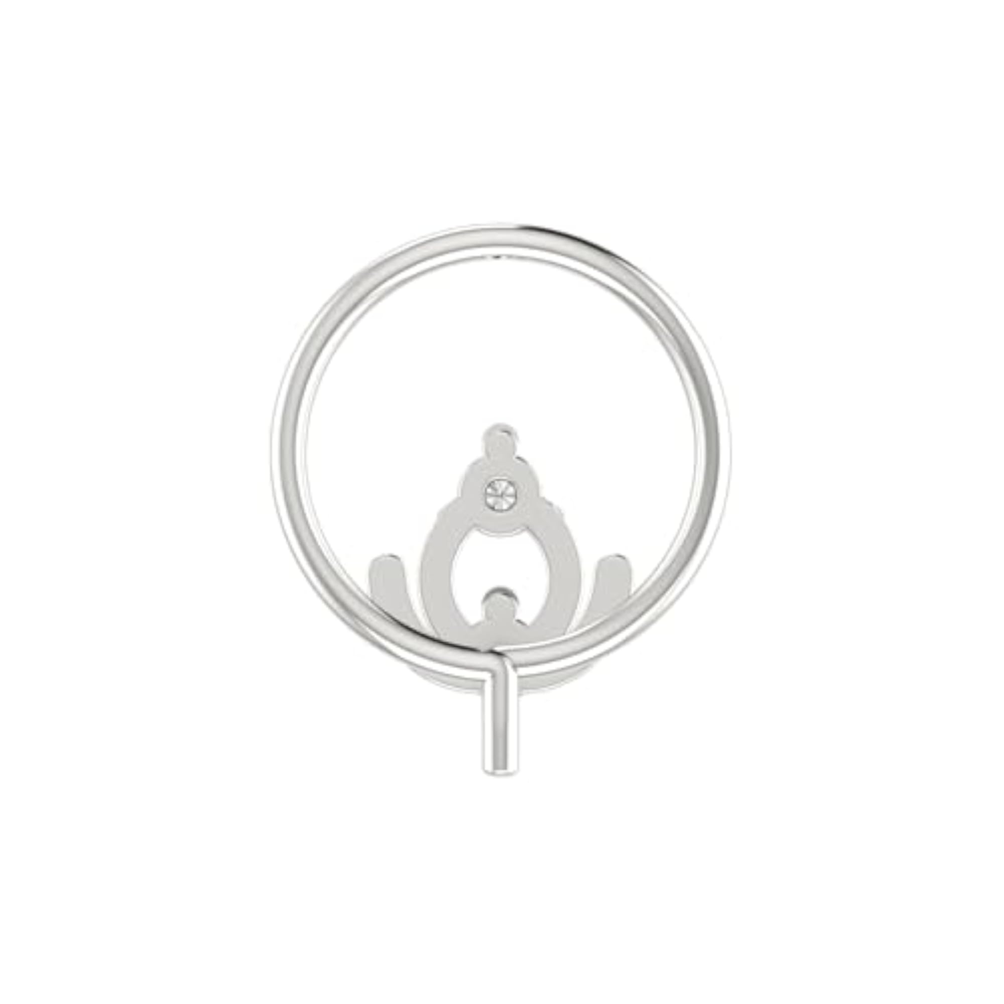Women's 9K BIS Hallmarked White Gold Stud Nosering