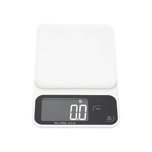 XHTLLO Báscula de Cocina Digital Pantalla táctil de 5 kg Pantalla LCD Báscula para Colgar en la Pared de Alta precisión para Laboratorio de cocción para Hornear, Bandeja Grande