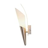 Lindby Wandleuchte, Wandlampe Innen 'Florenta' (Modern) in Weiß aus Glas u.a. für Wohnzimmer & Esszimmer (1 flammig, E14) - Wandfackel, Wandstrahler, Wandbeleuchtung Schlafzimmer /, Wohnzimmerlampe