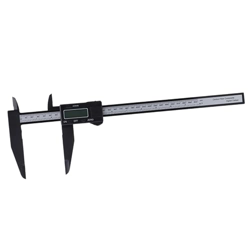 FILFEEL Calibrador Electrónico Digital, Material Compuesto de Fibra de Carbono de Alta Resistencia con Herramienta de Medición de Mandíbula Larga, para (Pinza de carbono de garra de 300 mm de largo)