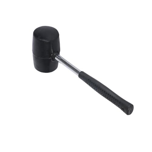 Hemobllo 750g Martillo De Goma Negro De Mango De Acero Herramienta De Instalación De Azulejos y Decoración Diseño Ergonómico y Antideslizante Para Proyectos De Bricolaje