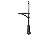 Architectural Mailboxes Hamilton Aluminum Mailbox Post, Compatibility Code F, G, H, 7510B-10, Black