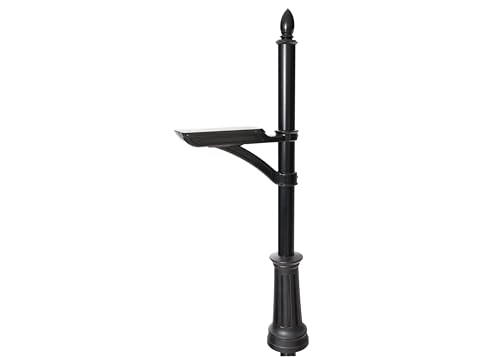 Architectural Mailboxes Hamilton Aluminum Mailbox Post, Compatibility Code F, G, H, 7510B-10, Black
