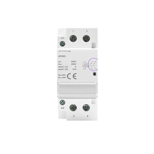 Contacteur modulaire 2P 63A 2NO automatique pour tableau électrique sur rail DIN 220V 230V