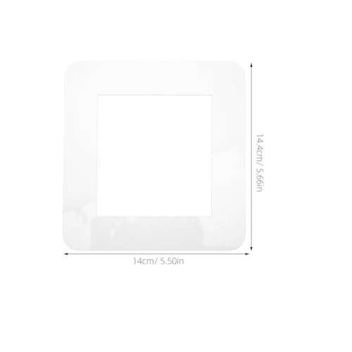 Placa de pared sin tornillos de acrílico blanco protector para interruptores pack de 5 3