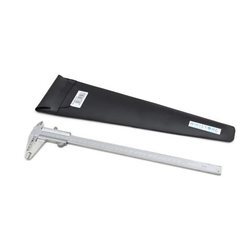 WIKISTORE CALIBRO PROFESSIONALE MONOBLOCCO 300 mm, Calibro ventesimale da 30 cm con becchi da 60 mm, Calibro acciaio bloccaggio a vite, Lettura 0,05 MM / 1/128, Attrezzo da lavoro preciso