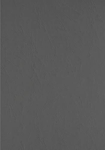 100 PREMIUM Einbanddeckel Lederstruktur A4, 270g/m², 297 x 210 mm, Rückenkarton (Grau)