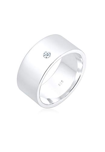 Preisvergleich Produktbild Elli PREMIUM Ring Bandring Basic Diamant (0.03 ct.) 925 Silber