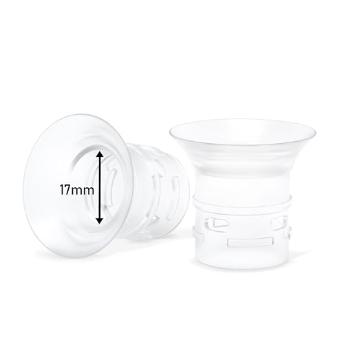 Image of 2pcs 17mm Flange Insert Compatible with eufy S1 Pro/S1/E10/E20, Fit for Momcozy M9/M6/M5/S12 pro Breast Pump, Replace for Spectra/Medela/MomMed/eufy/Lansinoh/Elvie with 24mm Flange/Shield