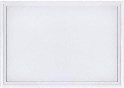 SKL Products Cork Board - 23" x 17" Large, Framed, White Bulletin Board for School, Home, Kitchen & Office Walls