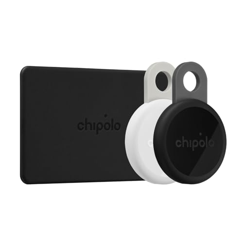 Chipolo LOOP - Rechargeable Bluetooth Tracker for Key and Pocket Location, Compatible with Apple or Google, Call Your Phone & Out of Range Alerts for Android (2x LOOP + 1x CARD)
