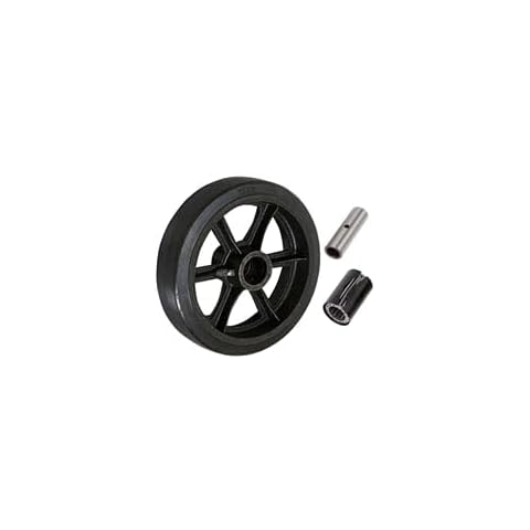CasterHQ - 12" x 3" Rubber on Cast Iron Wheel - 1,300 lbs Cap. - Heavy Duty Cover