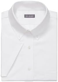 Van Heusen Men's Men's Short Sleeve Oxford Dress Shirt Dress Shirt (Pack of 1)