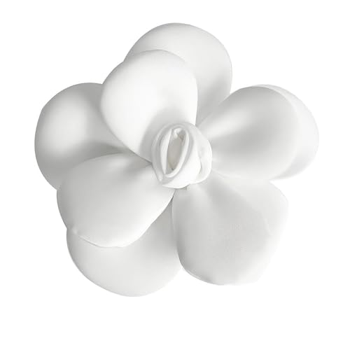 Image of Chunky Fabric Flower Brooch Pin for Women Girls Fashion Dainty Layered Rose Camellia Flowers Corsage Boutonniere Brooches Lapel Pins Elegant Wedding Holiday Party Dress Accessories Jewelry
