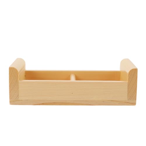 Bandeja rectangular japonesa para sashimi de madera miniatura 1