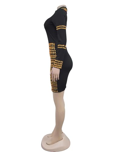 Image of Figdaw Sparkling Rhinestone Bodycon Dress for Women Special Occasions,Night Out