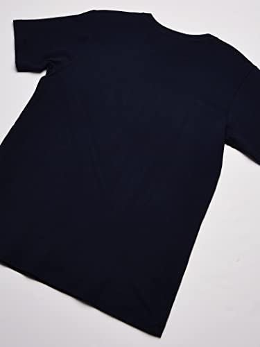 Lacoste camiseta de jérsei de algodão com gola redonda para meninos, Azul marinho, 12